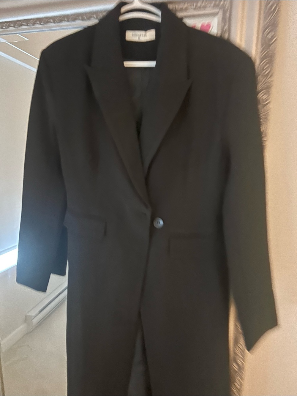 Commense Black Single-Button Blazer Coat
